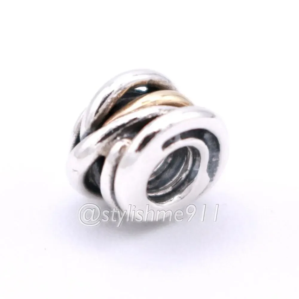 Authentic PANDORA Silver and 14K Gold Ring Cluster Bead - 790153